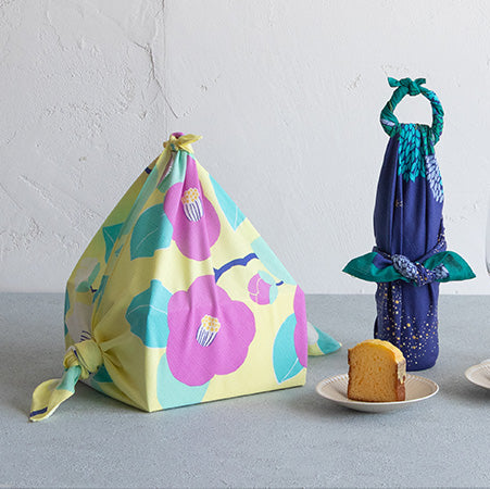 Furoshiki Hime Musubi 70cm | Tsubaki (amarillo claro)