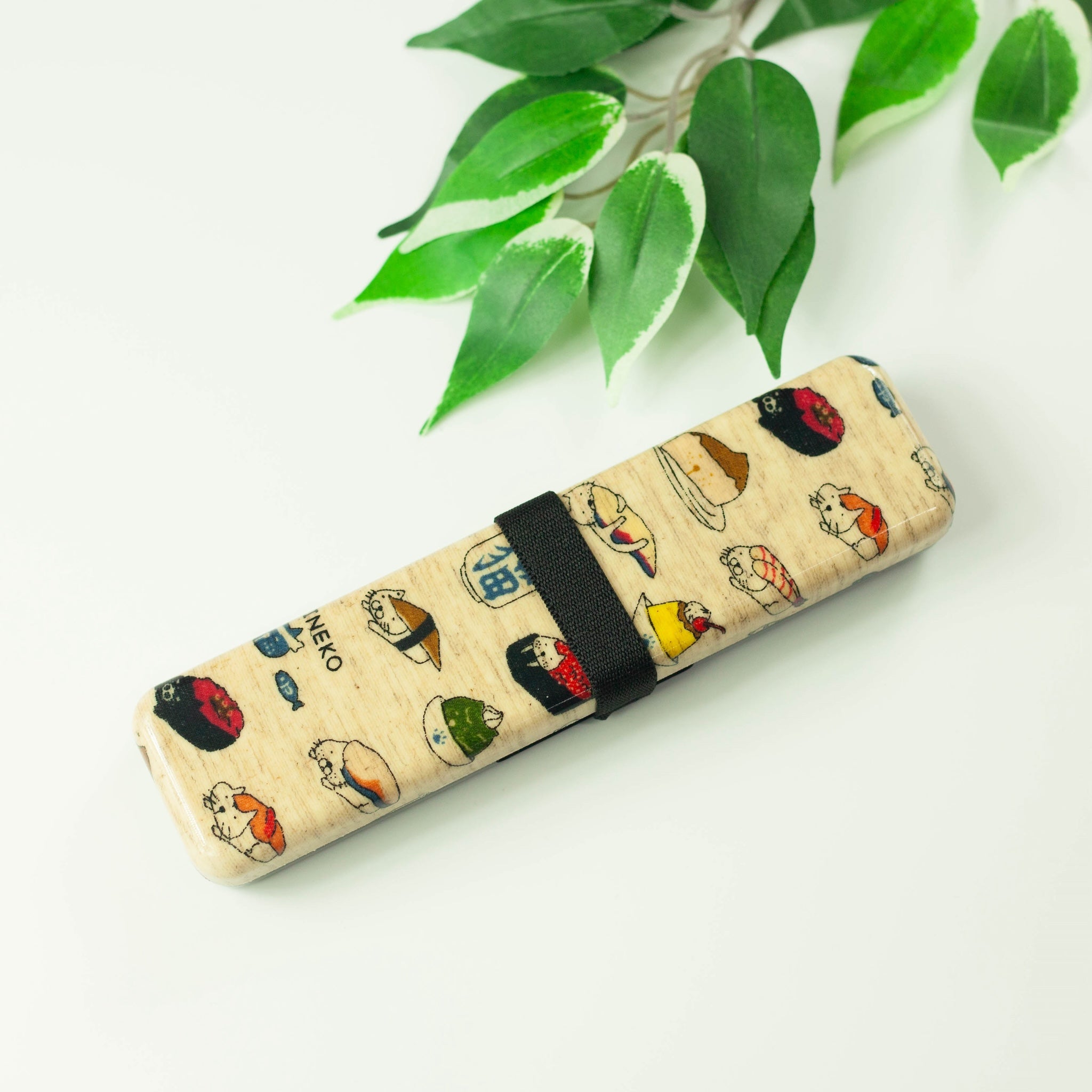 Juego de palillos y cucharas originales Sushi Neko