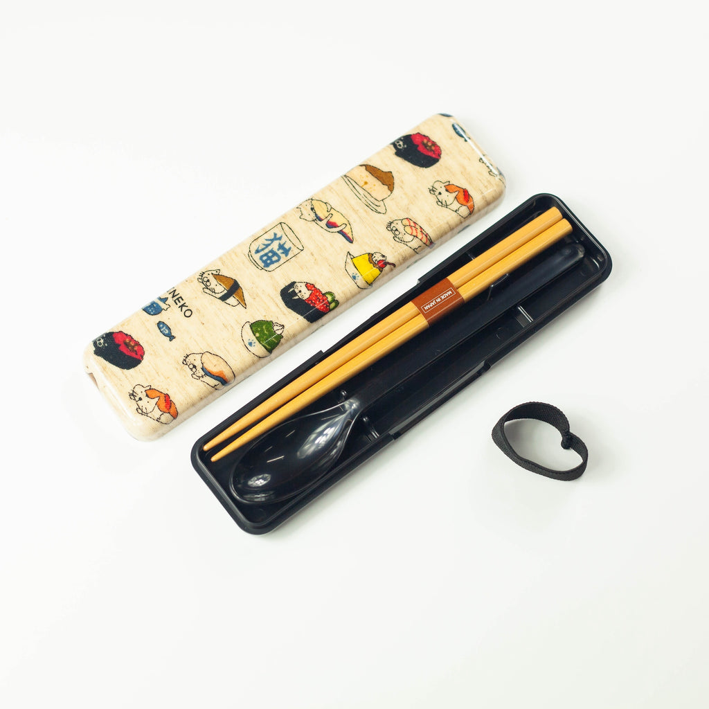 Original Sushi Neko Chopsticks and Spoon Set