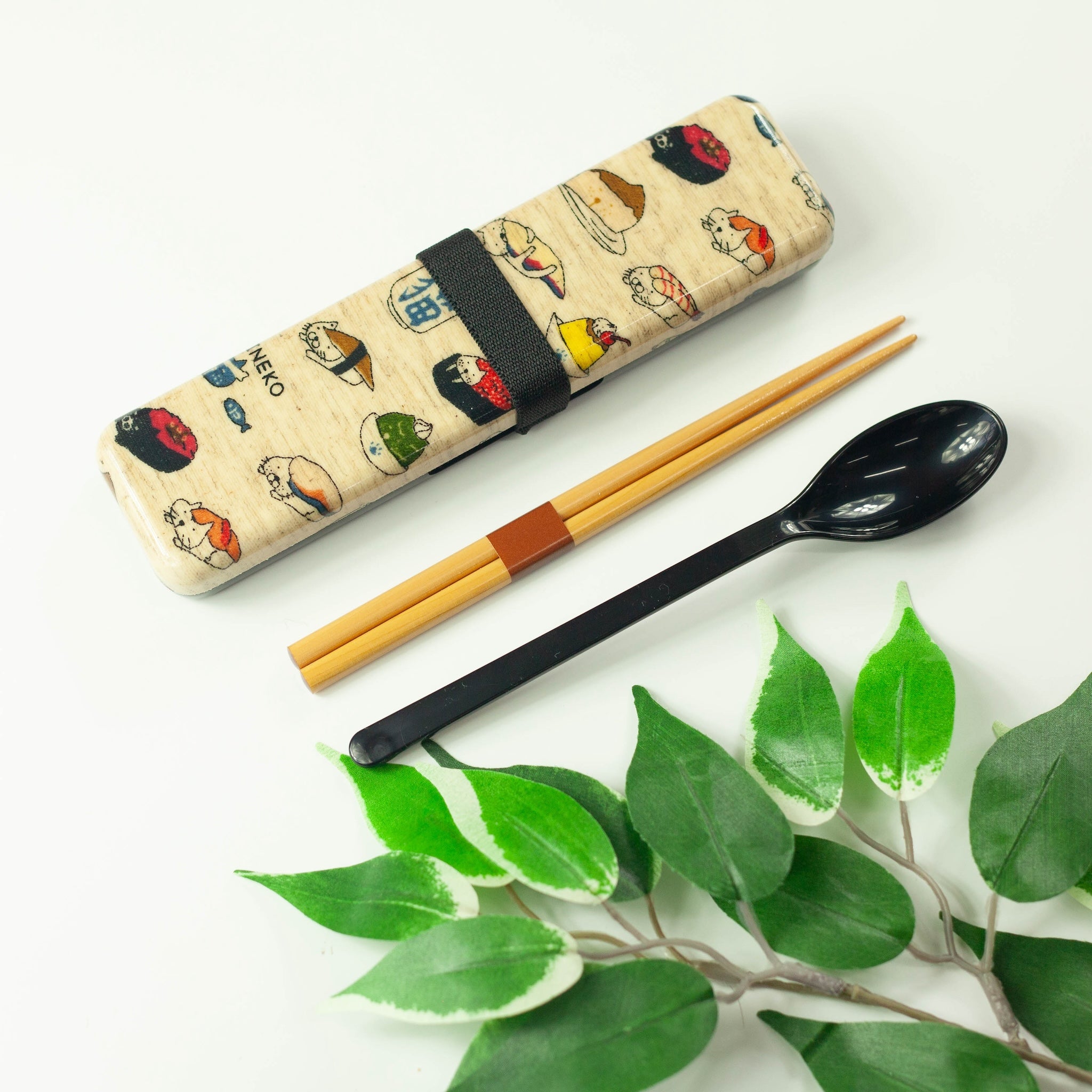 Original Sushi Neko Chopsticks and Spoon Set