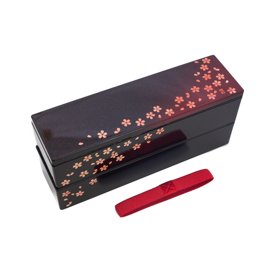 Sakura Petals zweistöckige schlanke Bento-Box | 840 ml