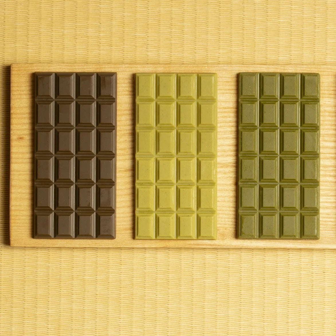 Chocolates de té verde japonés