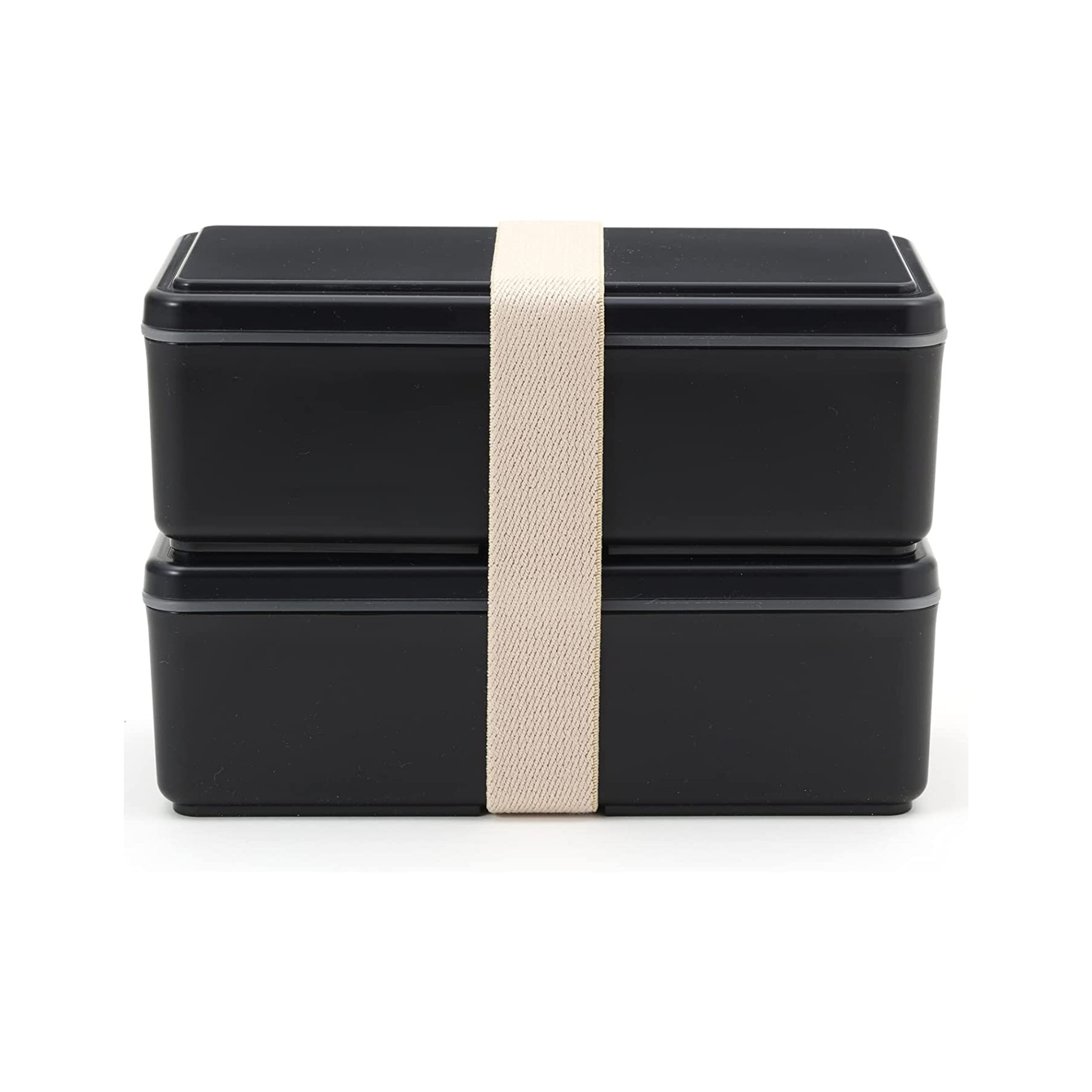 Bento rectangular de dos niveles con refrigeración por gel (1000 ml)