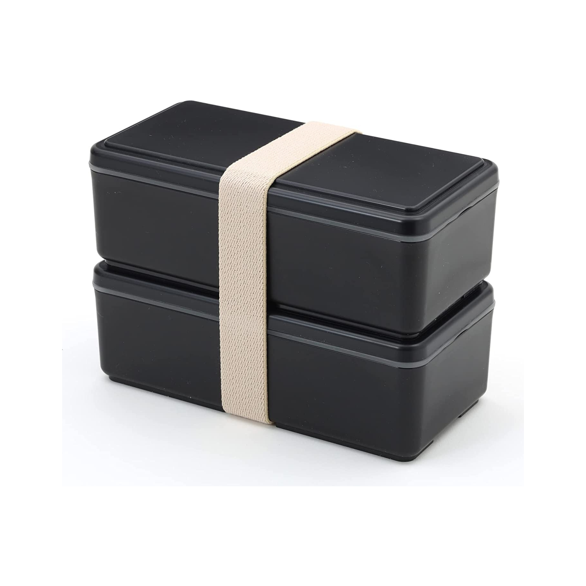 Bento rectangular de dos niveles con refrigeración por gel (1000 ml)
