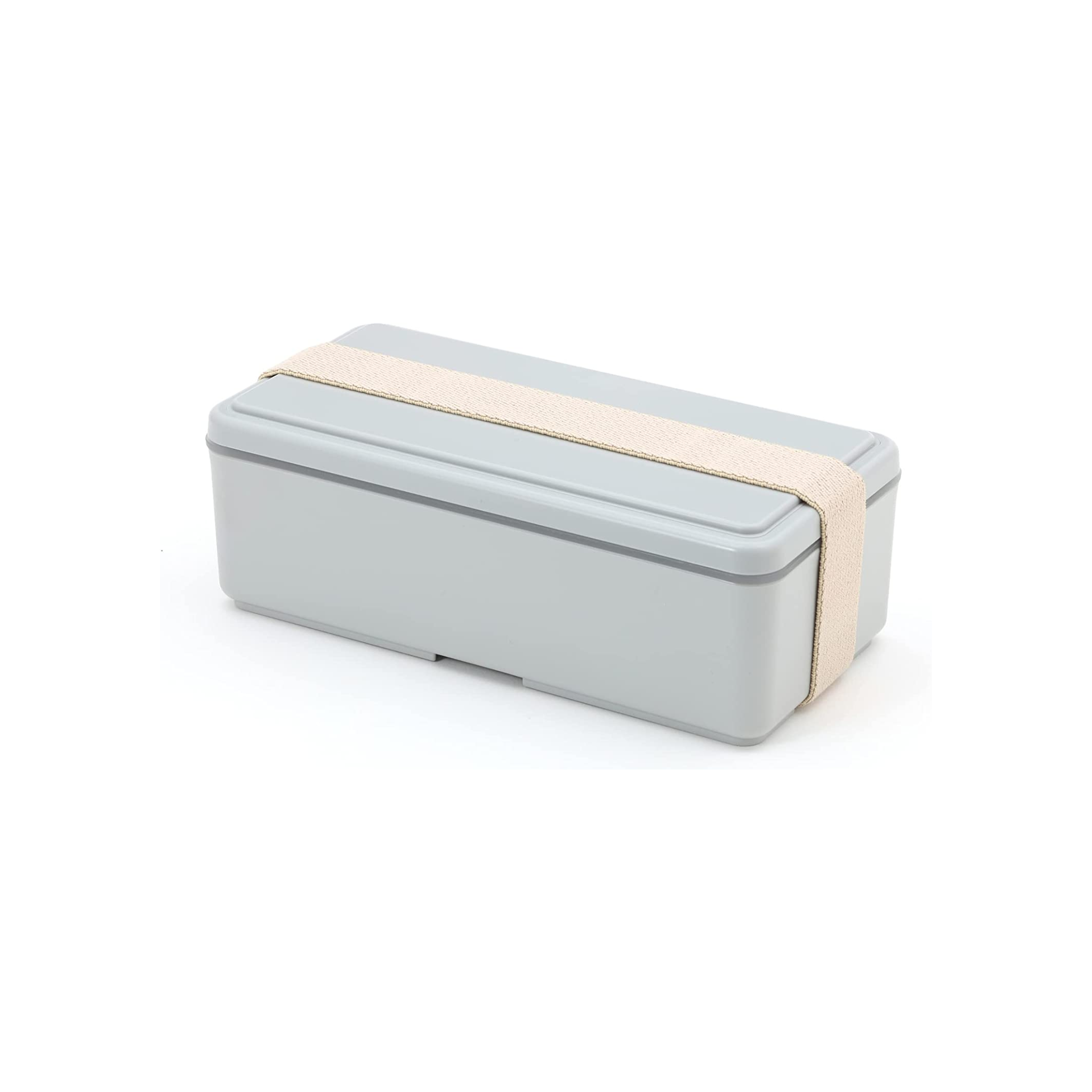 Bento rectangular de dos niveles con refrigeración por gel (1000 ml)