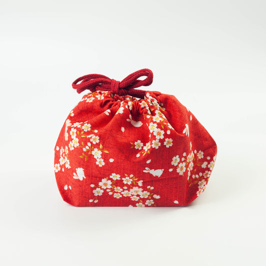 Bolsa Bento Conejo Sakura | Rojo