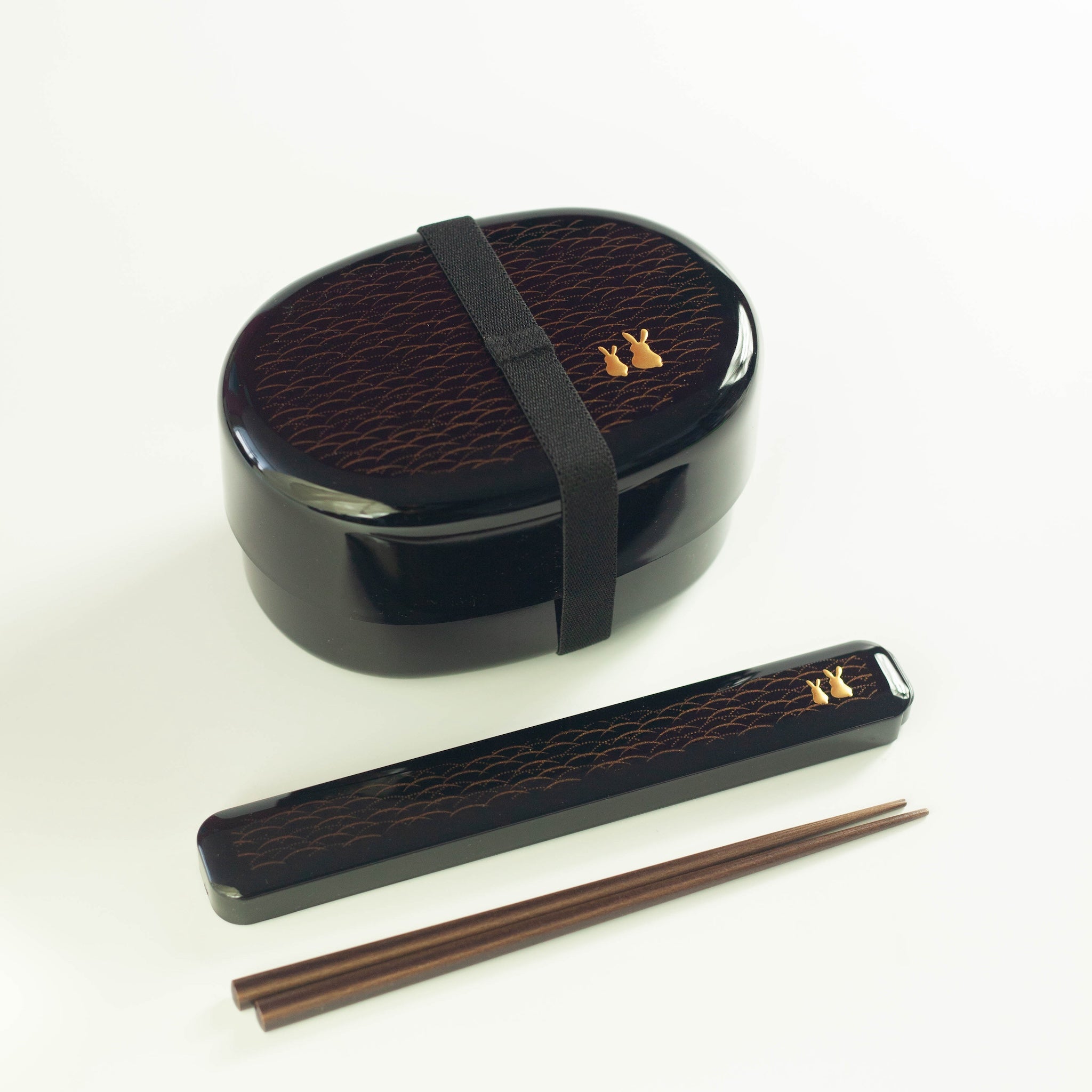 Caja bento Shokado pequeña Rabbit Moon (16,5 x 16,5 cm)