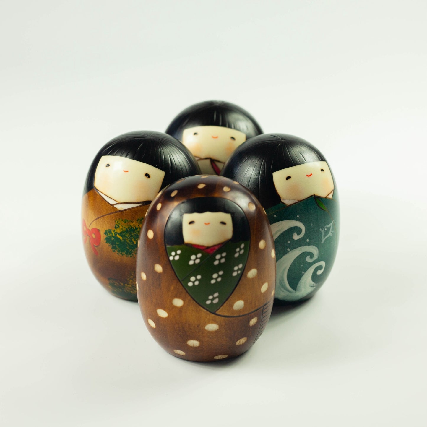 Kokeshi Wood Doll | Four Seasons Set