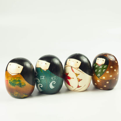 Kokeshi Wood Doll | Four Seasons Set