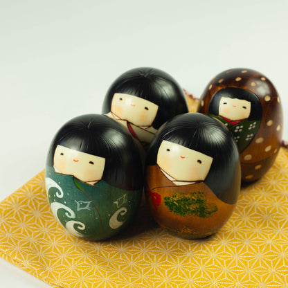 Kokeshi Wood Doll | Four Seasons Set