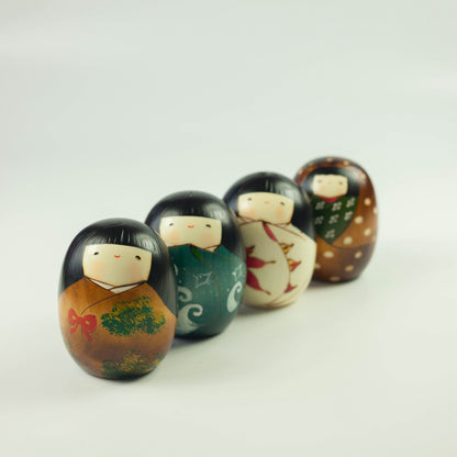 Kokeshi Wood Doll | Four Seasons Set