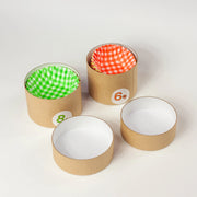 Eco-Friendly Checkered Food Cup Set