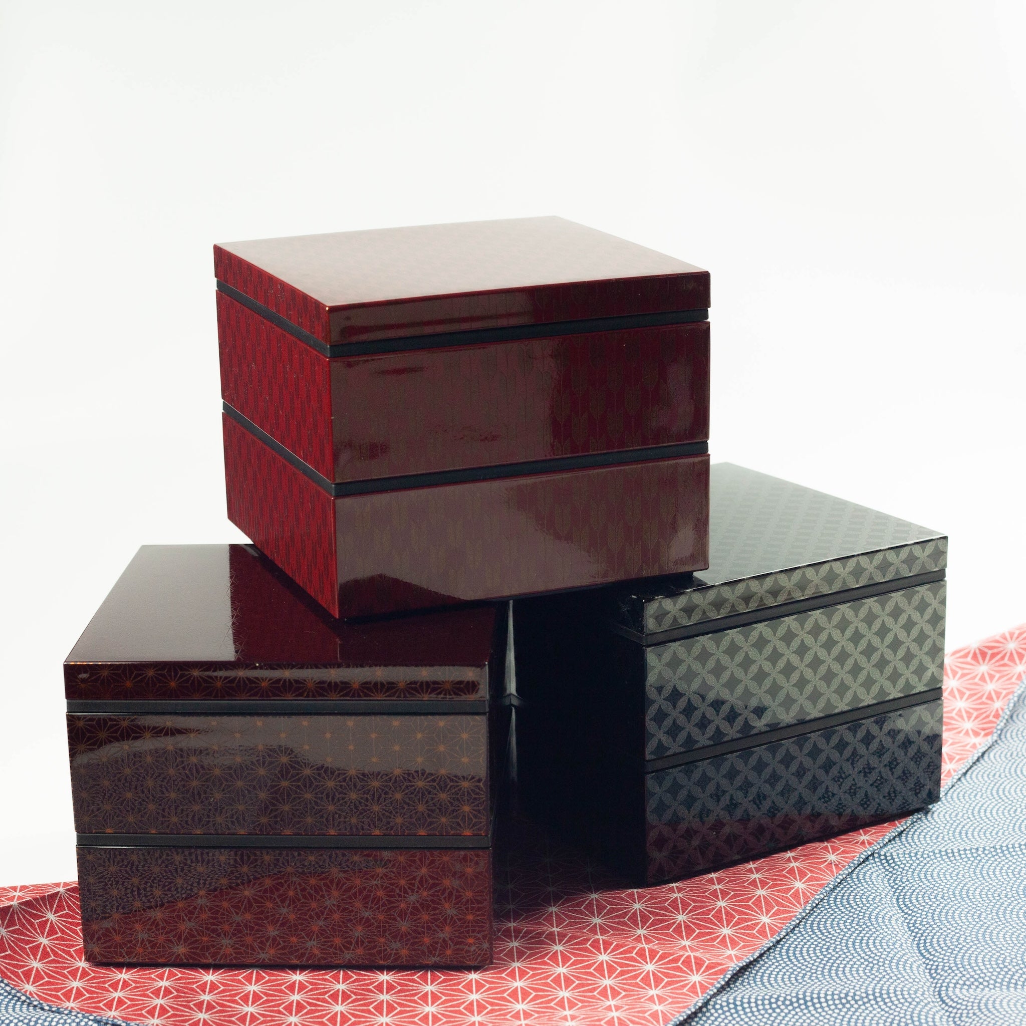 Wamon Picknick-Bento-Box mit japanischem Muster