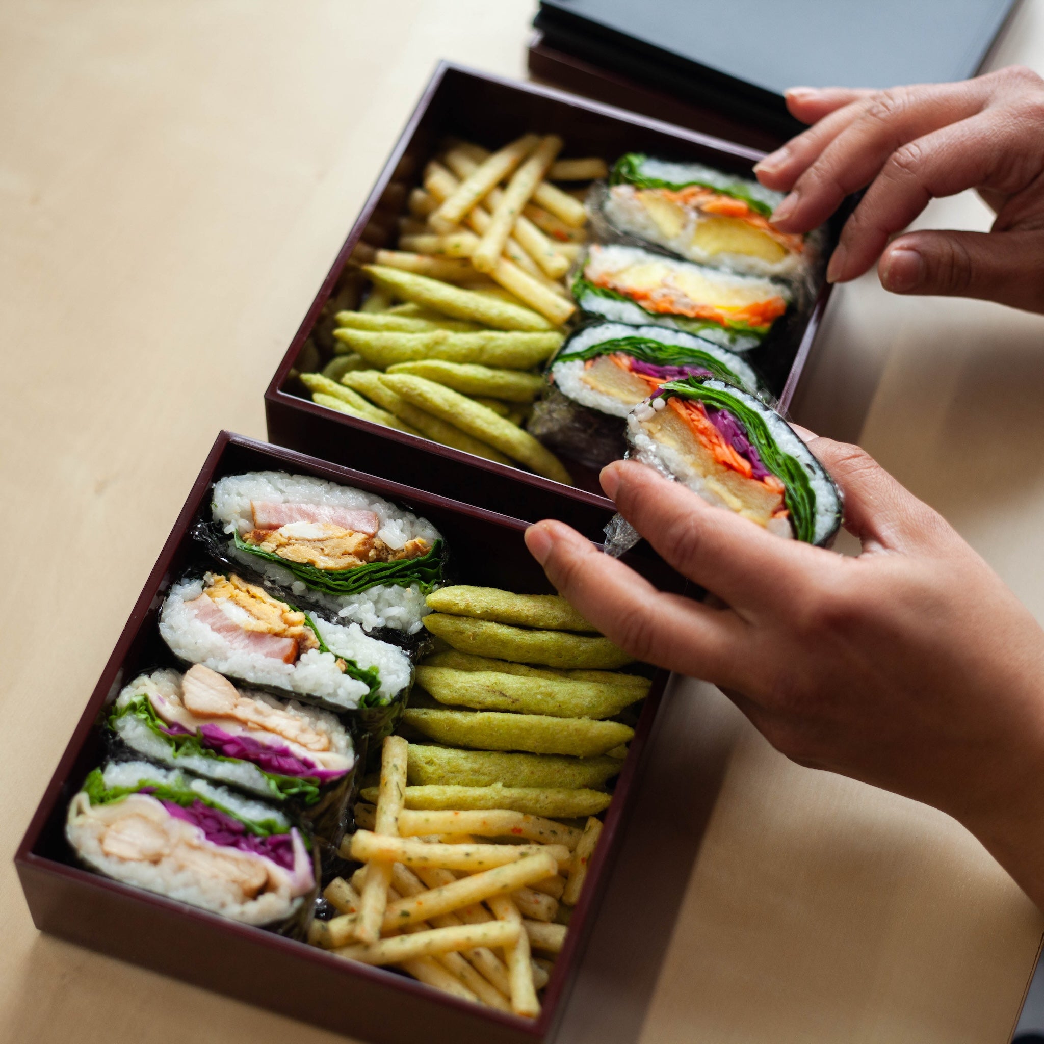 Wamon Picknick-Bento-Box mit japanischem Muster