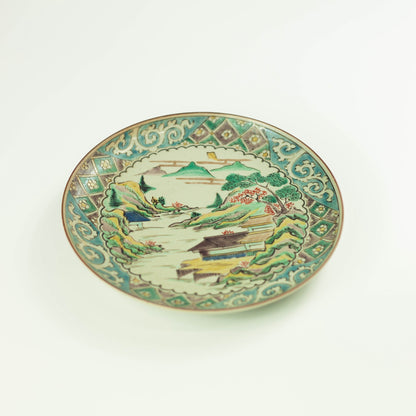 1900 Meiji Era Kutaniyaki Plate