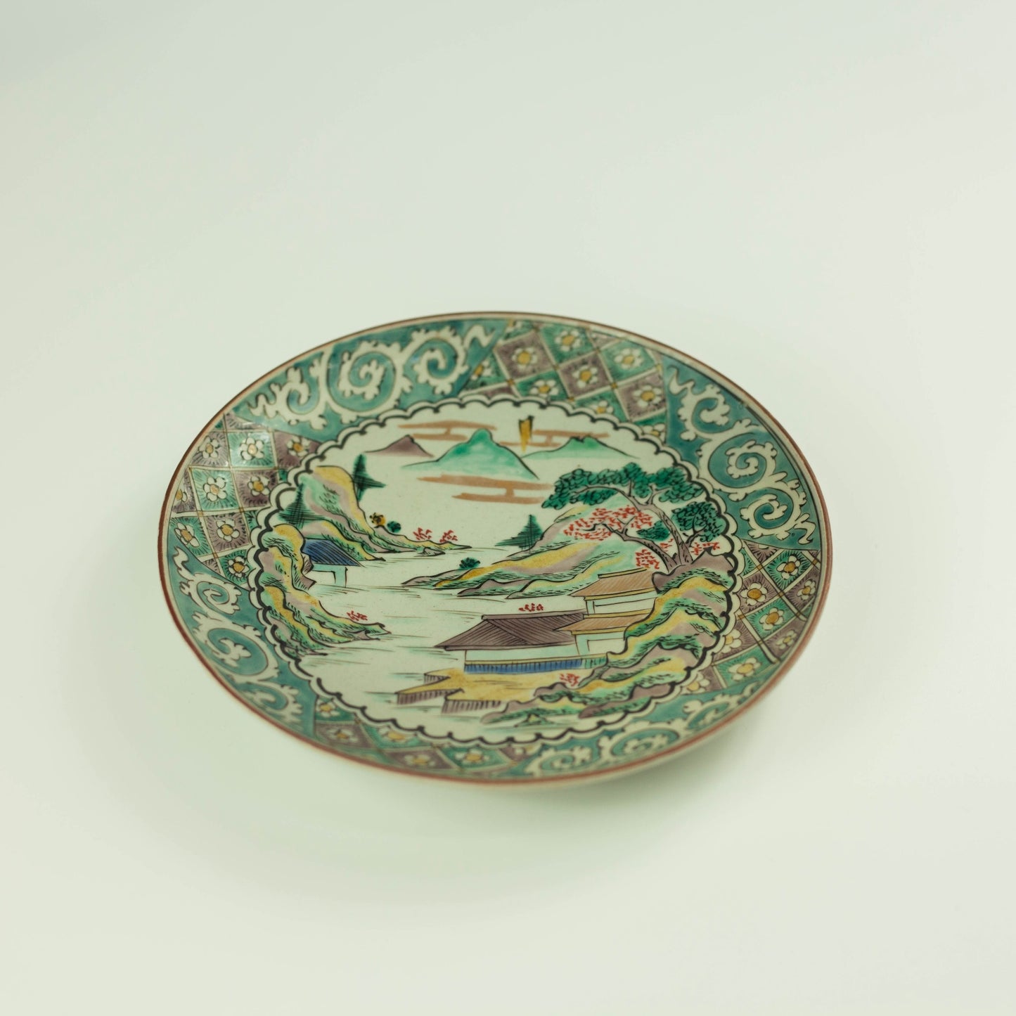 1900 Meiji Era Kutaniyaki Plate