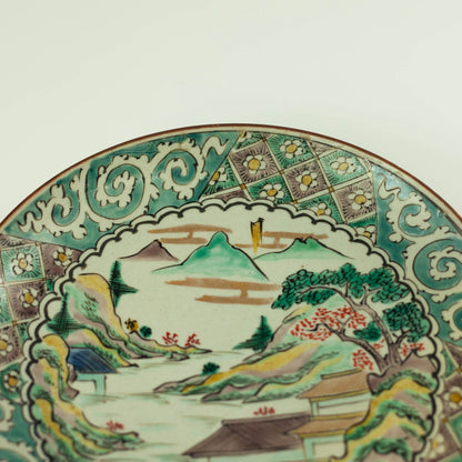 1900 Meiji Era Kutaniyaki Plate