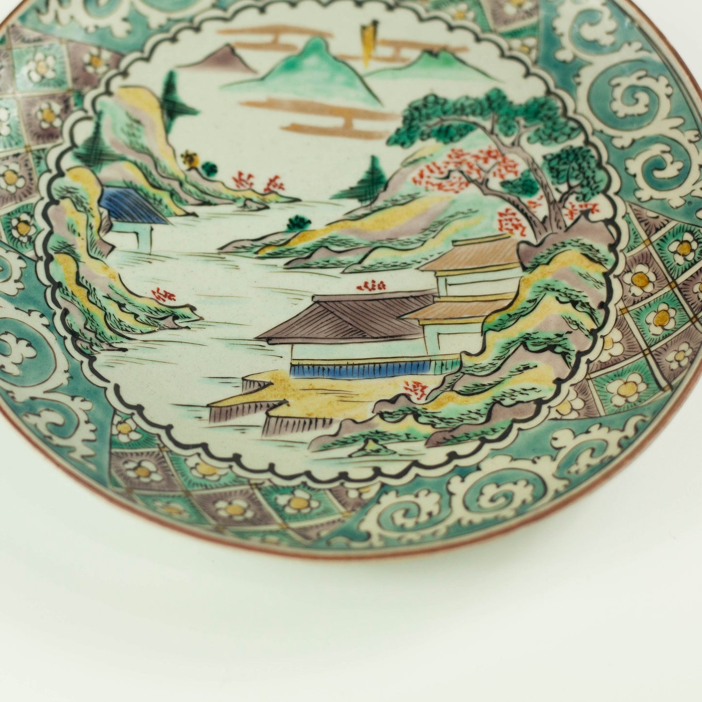 1900 Meiji Era Kutaniyaki Plate