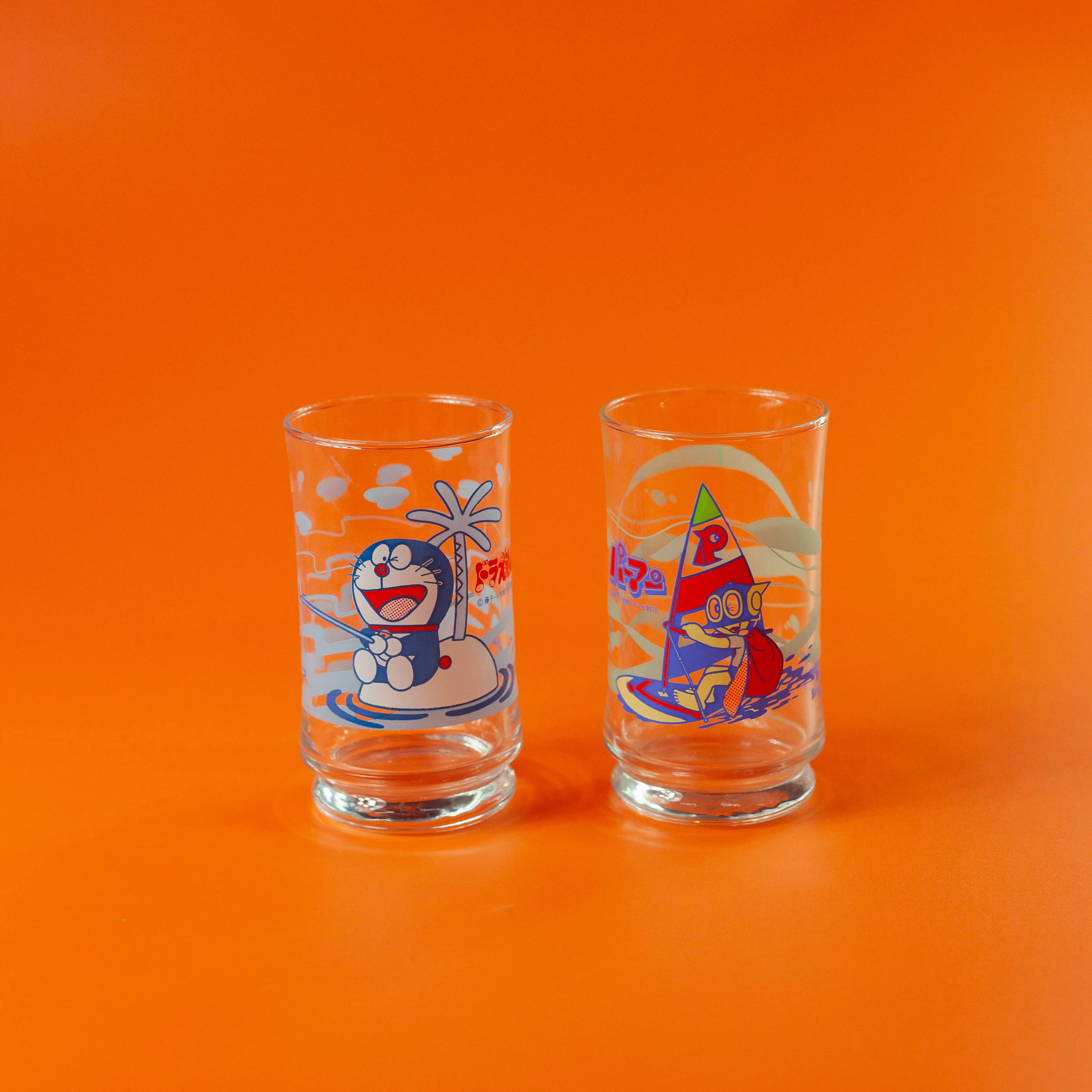 Doraemon & Perman Glas-Set