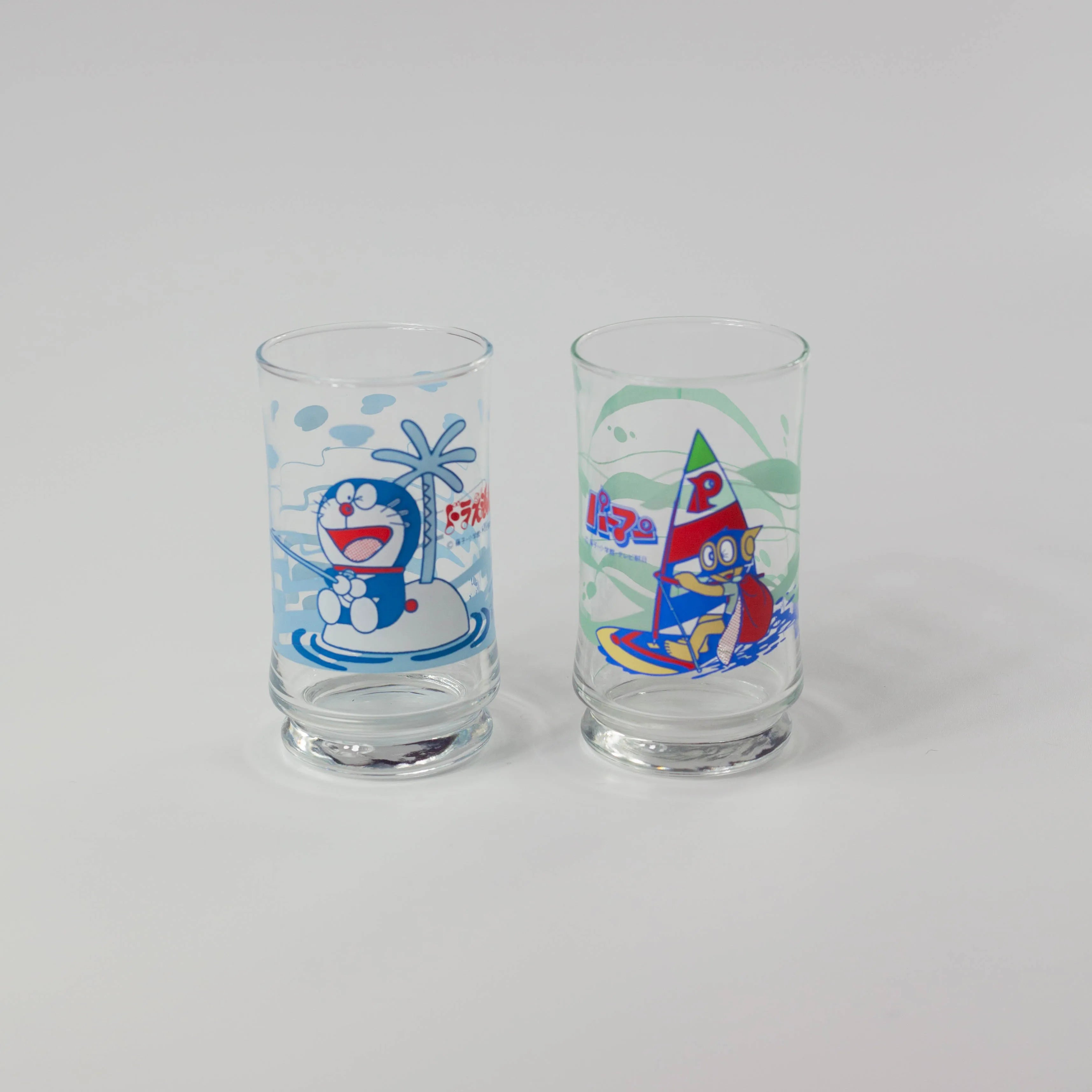 Doraemon & Perman Glass Set