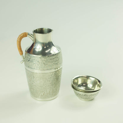 1910 Taisho Era Tin Sake Set (2 cups)