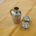 Juego de sake de lata Taisho Era de 1910 (2 tazas)