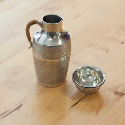 1910 Taisho Era Tin Sake Set (2 cups)