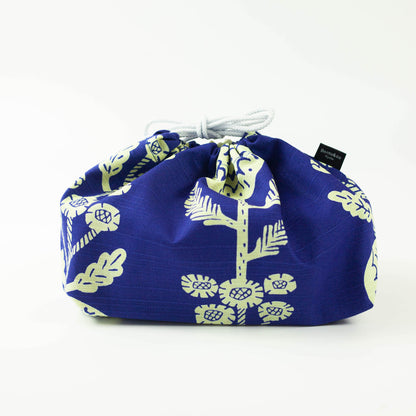 Original Furoshiki große Tasche | Chrysanthemenblau