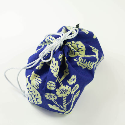 Original Furoshiki große Tasche | Chrysanthemenblau