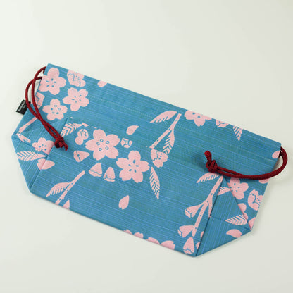 Bolso grande Furoshiki original | sakura azul cielo