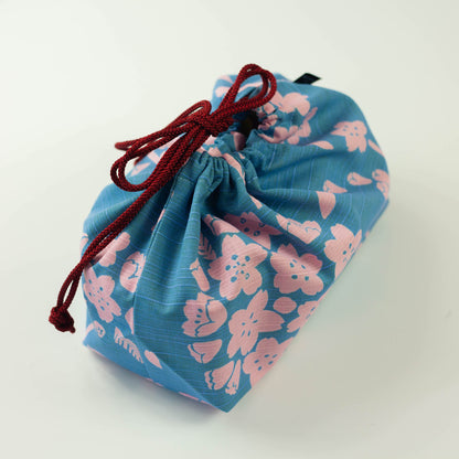 Bolso grande Furoshiki original | sakura azul cielo
