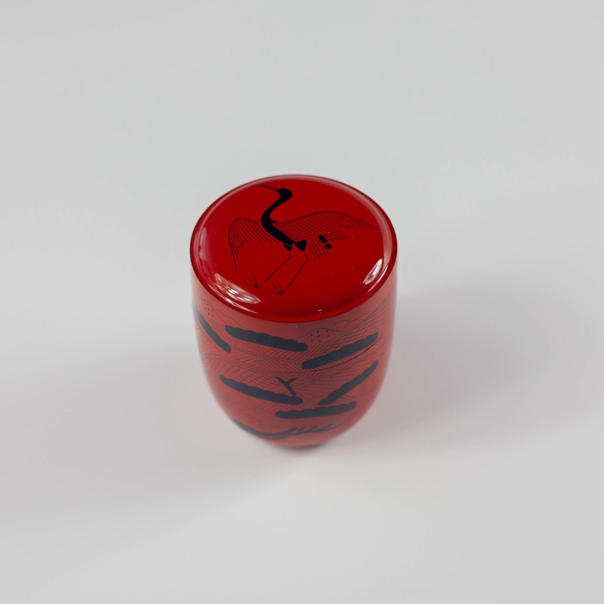 Handmade Lacquered Tea Canister | Horai-e