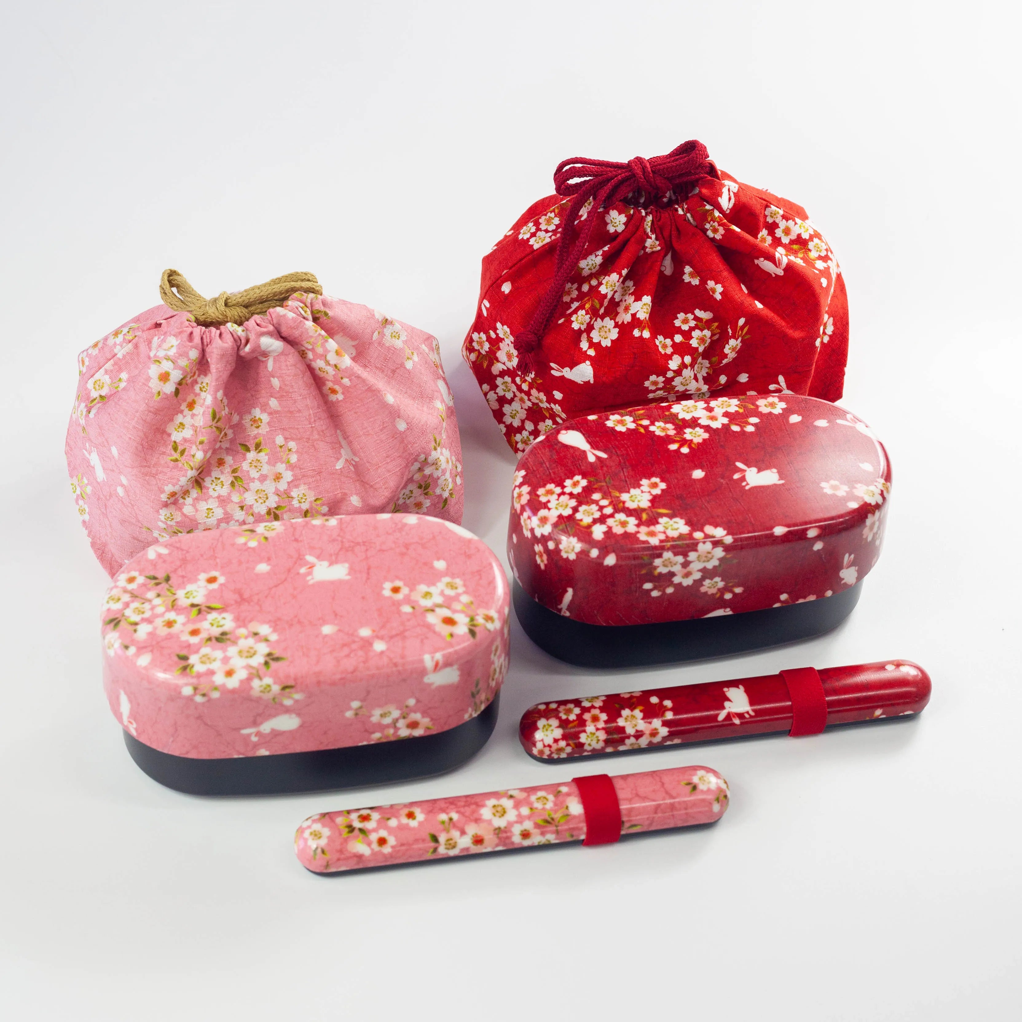 Sakura Rabbit Bento-Paket | Rot 