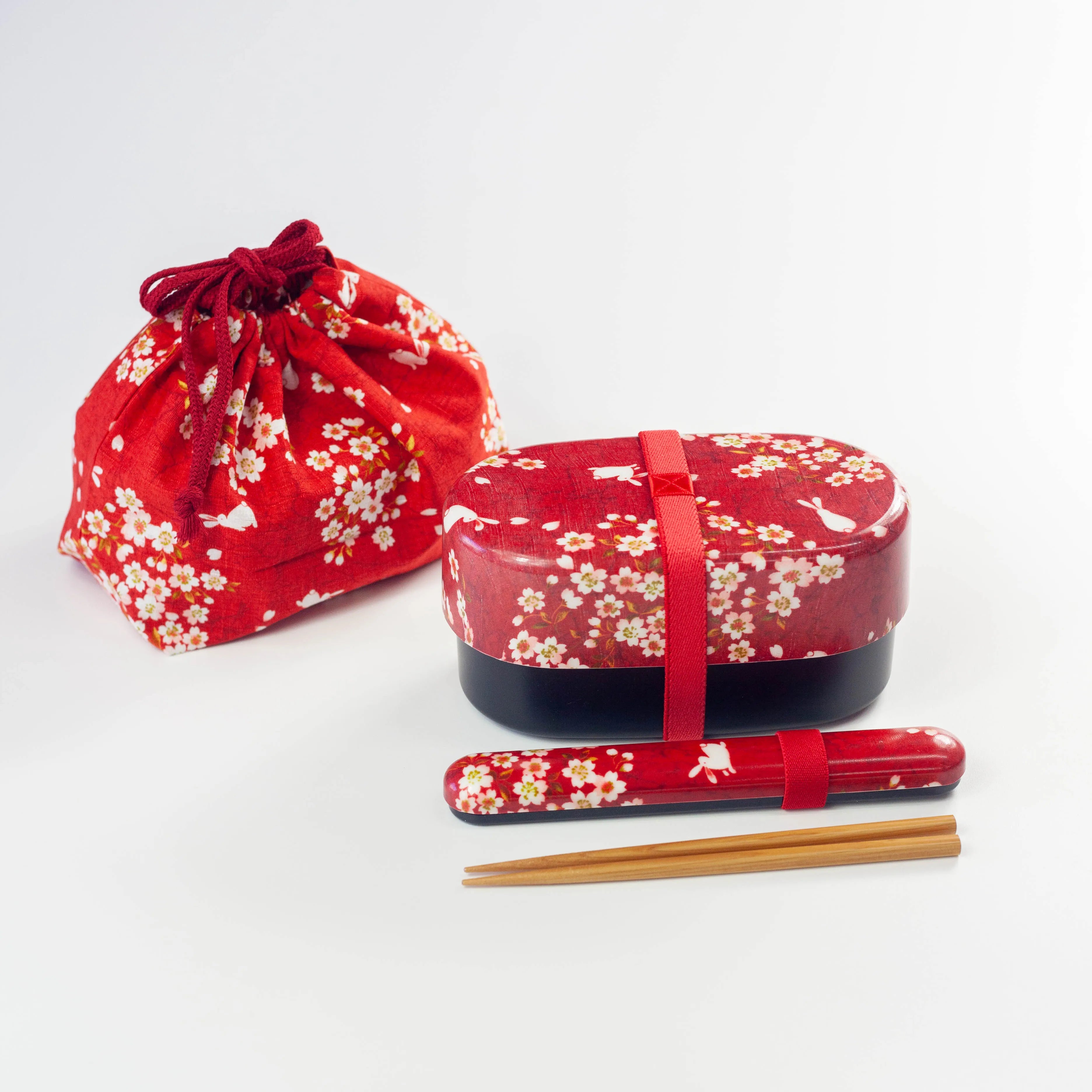 Paquete Bento Conejo Sakura | Rojo 