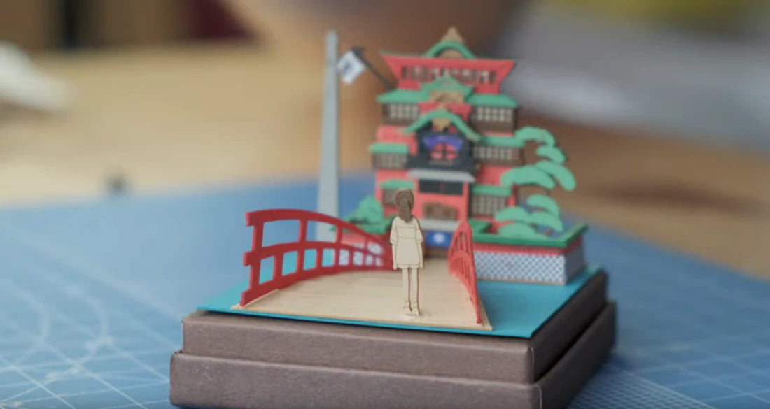 TOTORO - PAPER THEATER - Paper Craft Kit - Dondoko Dance - Mei & Satsuki -  Ghibli 2018