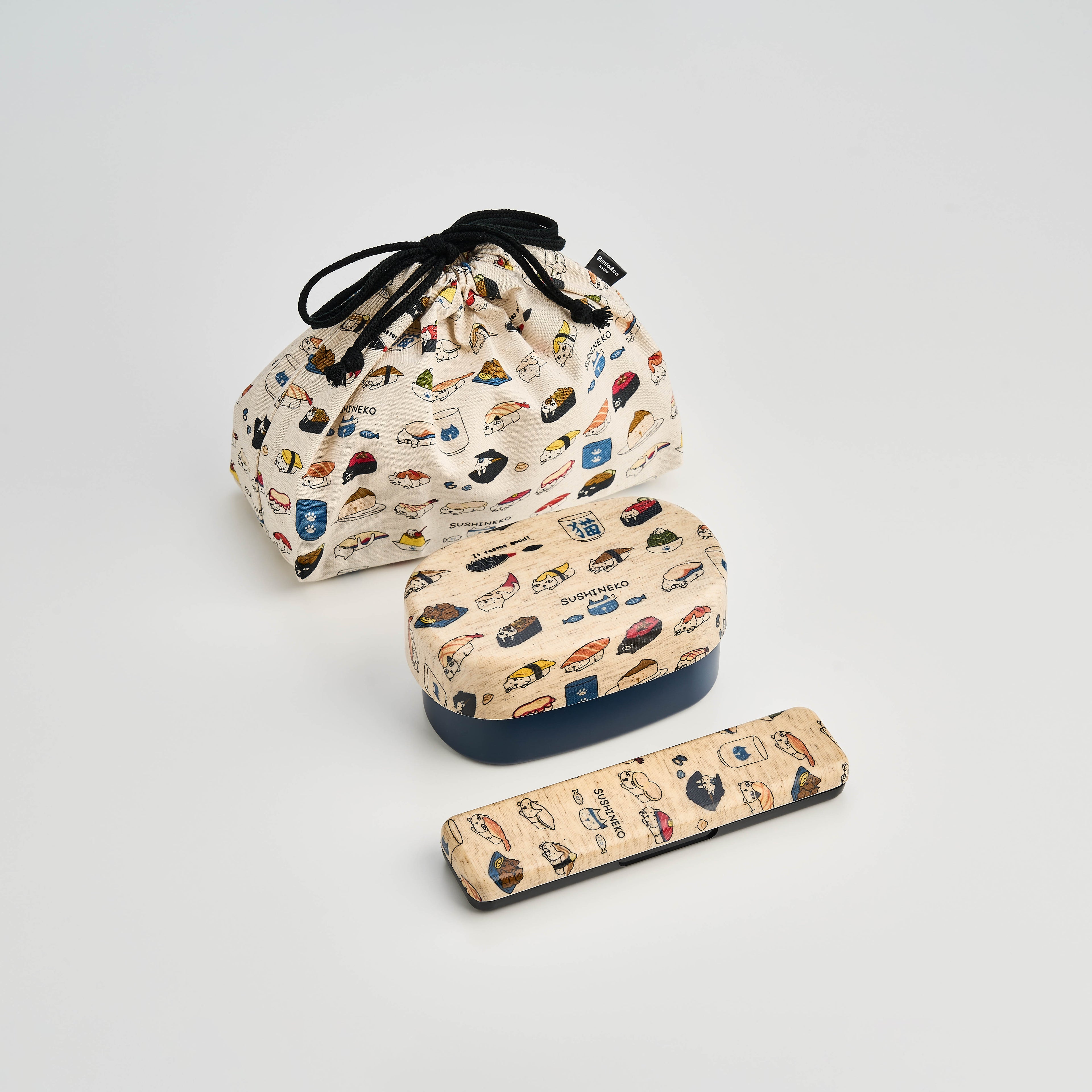 Original Two Tier Bento Bundle | Sushi Neko 570ml