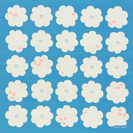 Kotoima Furoshiki 50cm | Hanatori (blue)