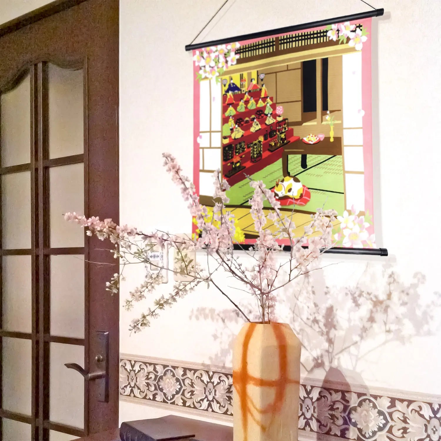 Mikeneko Hinamatsuri Furoshiki 50cm