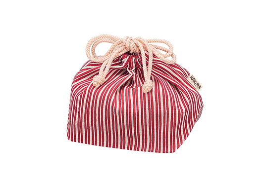 Tokusa Stripes Bag | Red - Bento&co