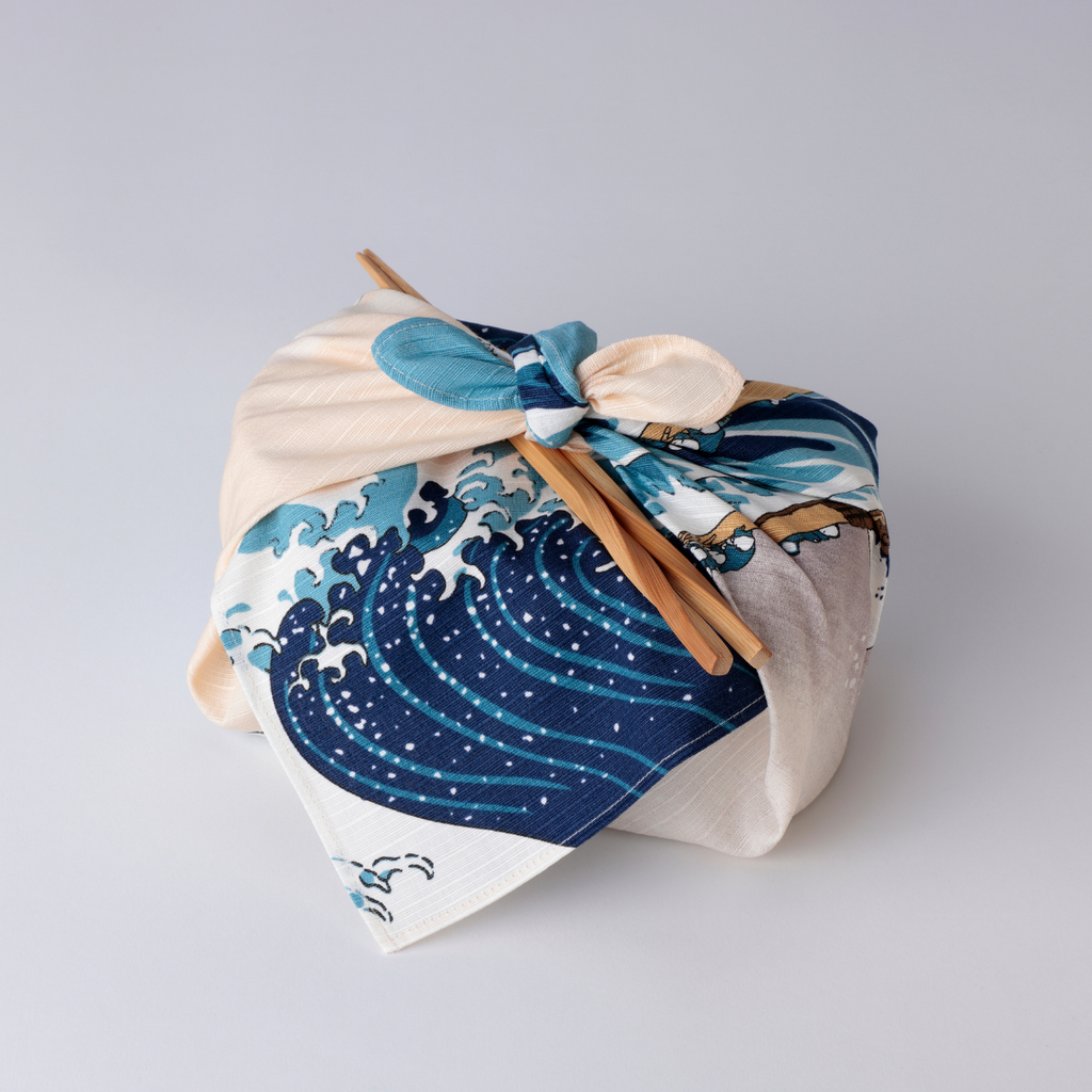 Arte Furoshiki 48cm | La gran ola frente a Kanagawa