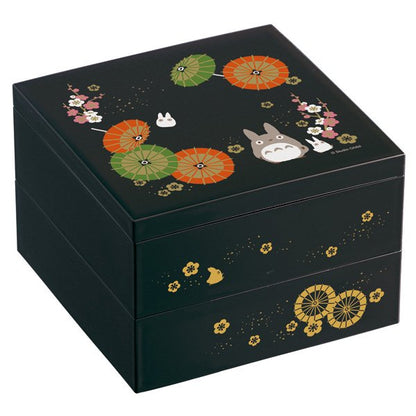 Black Three Tier Picnic Bento Box 15cm
