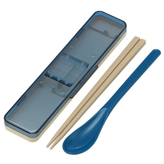 Retro French Colors Chopstick and Spoon Set | Blue