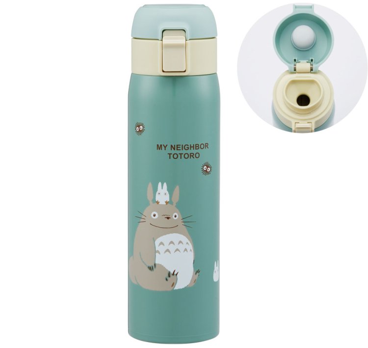 Totoro Stainless Steel One-Touch Bottle 480ml