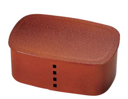 Nuri Wappa Wood Tone One Tier Bento Box | Red by Hakoya - Bento&co Japanese Bento Lunch Boxes and Kitchenware Specialists