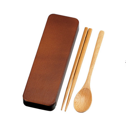 Wooden Chopstick and Spoon Set | Light Brown