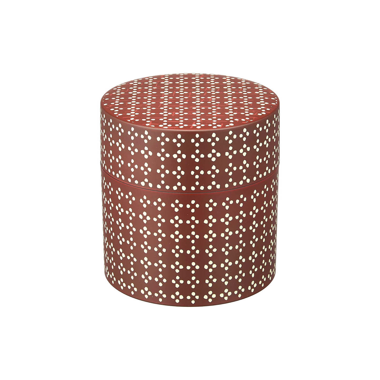 Dotted Flowers Chestnut Brown Tea Canister | Small (350mL)