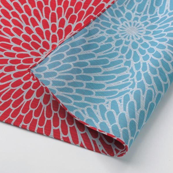 Furoshiki Kiku 48cm | Red & Blue by Yamada Seni - Bento&co Japanese Bento Lunch Boxes and Kitchenware Specialists