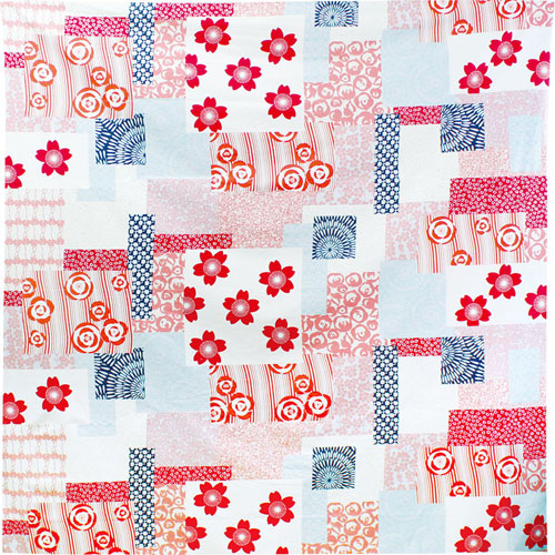 Isa Monyo Patchwork Flowers Furoshiki 150 cm