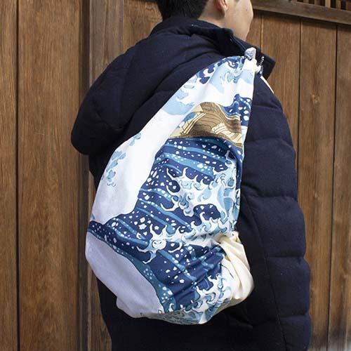 Large Hokusai Ukiyo-e Furoshiki | The Great Wave off Kanagawa by Yamada Seni - Bento&co Japanese Bento Lunch Boxes and Kitchenware Specialists