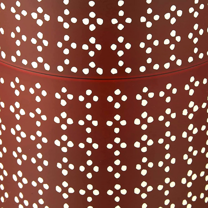 Dotted Flowers Chestnut Brown Tea Canister | Small (350mL)